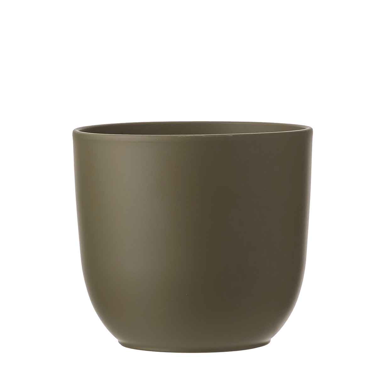 Mica Decorations tusca ronde bloempot groen maat in cm: 20 x 22
