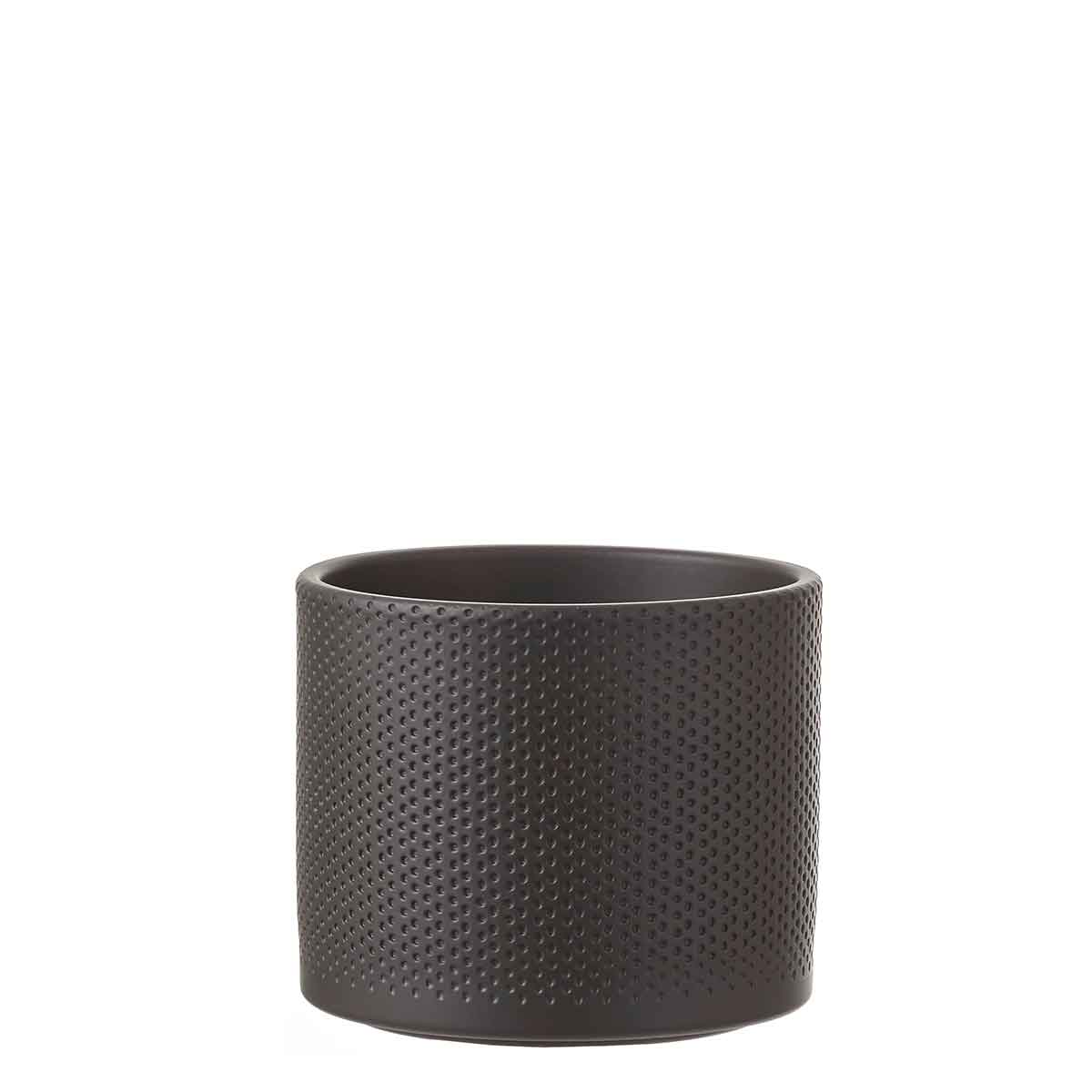 Mica Decorations Era Bloempot Rond - 14x17 cm - Donkergrijs