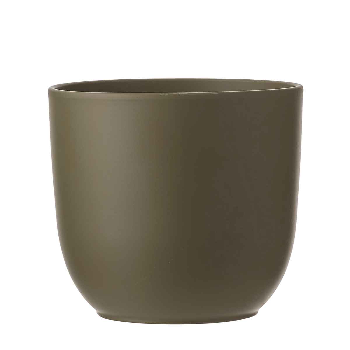 Mica Decorations tusca ronde bloempot groen maat in cm: 25 x 28