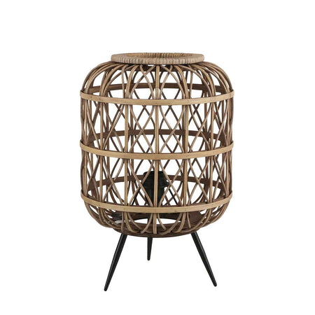 Mica Decorations Lea Tafellamp - H43 x Ø27 cm - Bamboe - Bruin