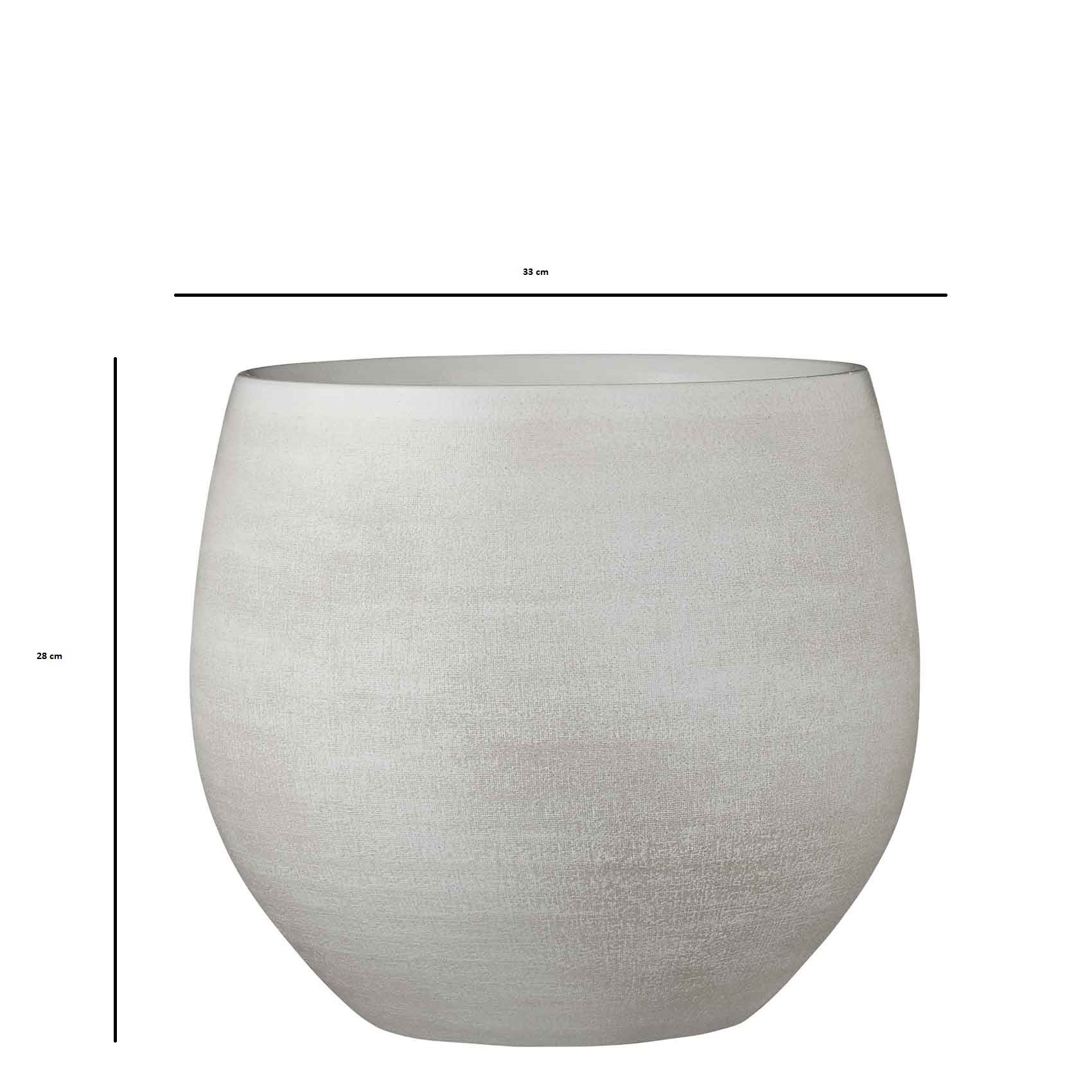 Mica Decorations douro bloempot rond off white maat in cm: 28 x 33