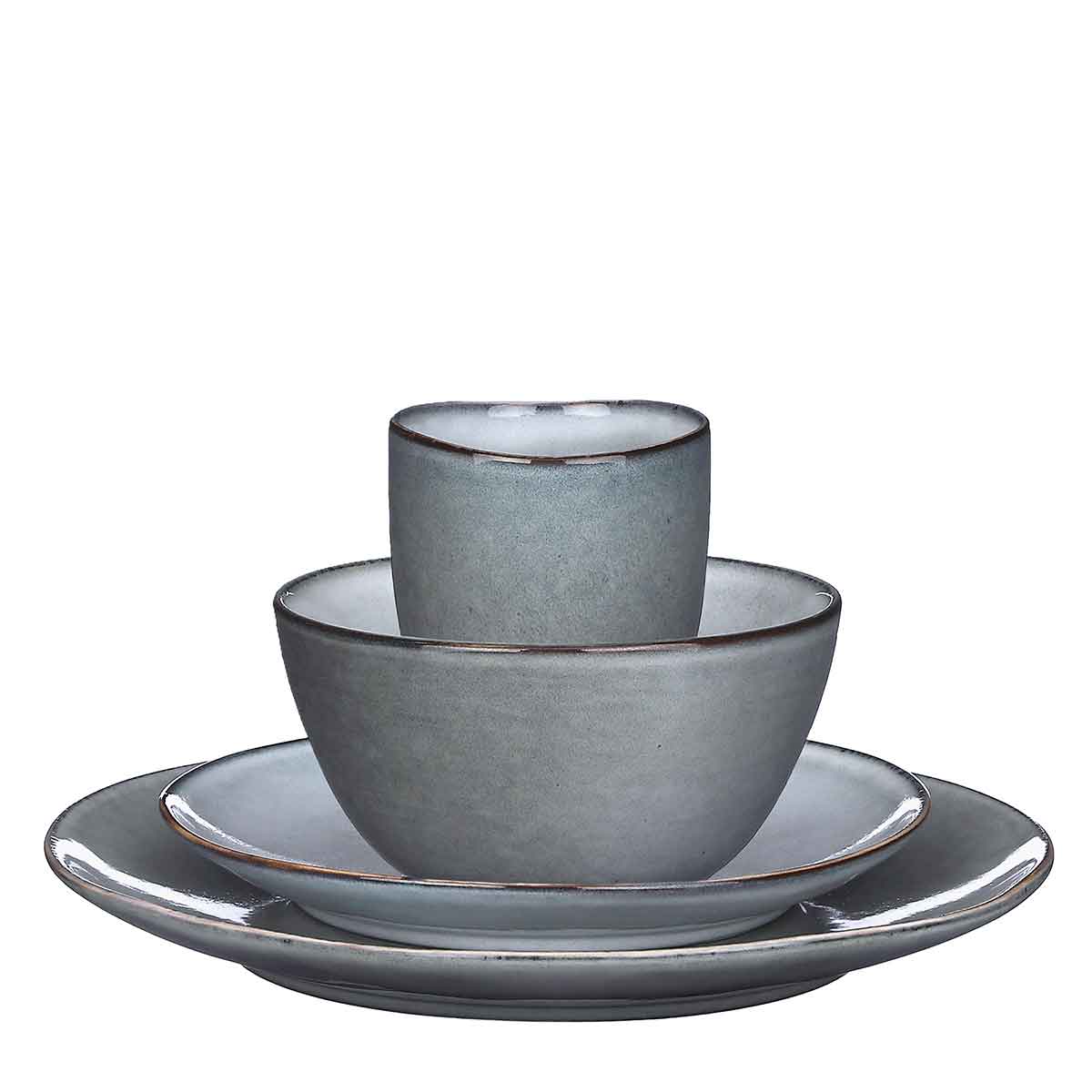 Mica Decorartions Tabo Serviesset 4 Persoons - 16 Delig - Grijs