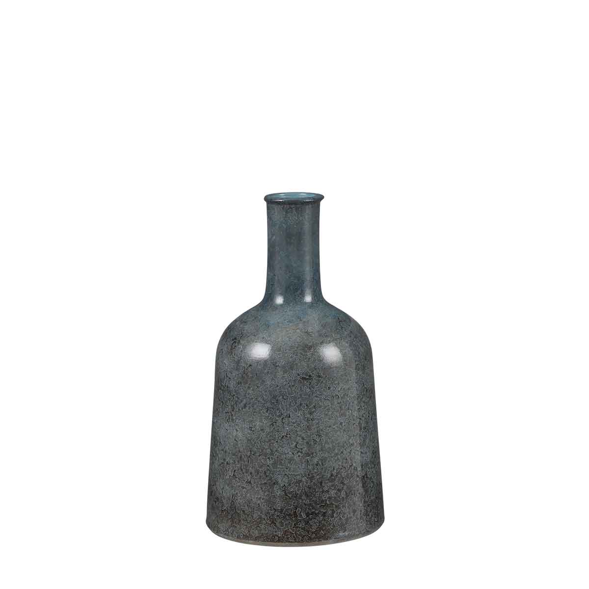 Mica Decorations oliver ronde fles blauw maat in cm: 35 x 22