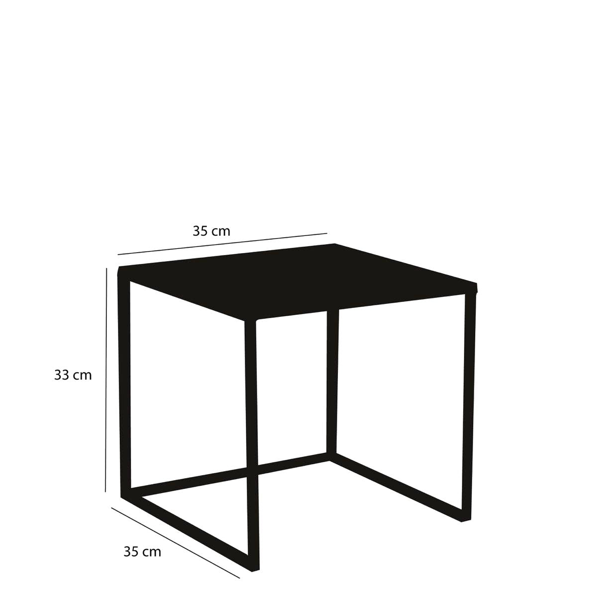 Mica Decorations Goa Bijzettafel - H33 x Ø35 cm - Metaal - Zwart