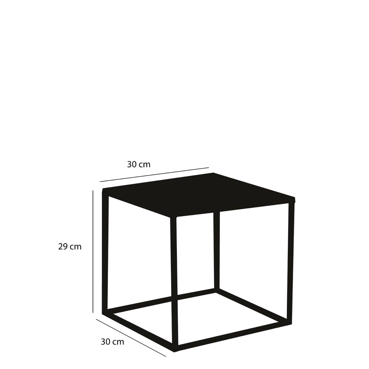 Mica Decorations Goa Bijzettafel - H33 x Ø35 cm - Metaal - Zwart