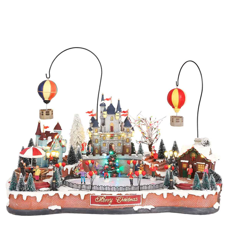 Castle with skating rink adapter included - l62xw44xh45cm