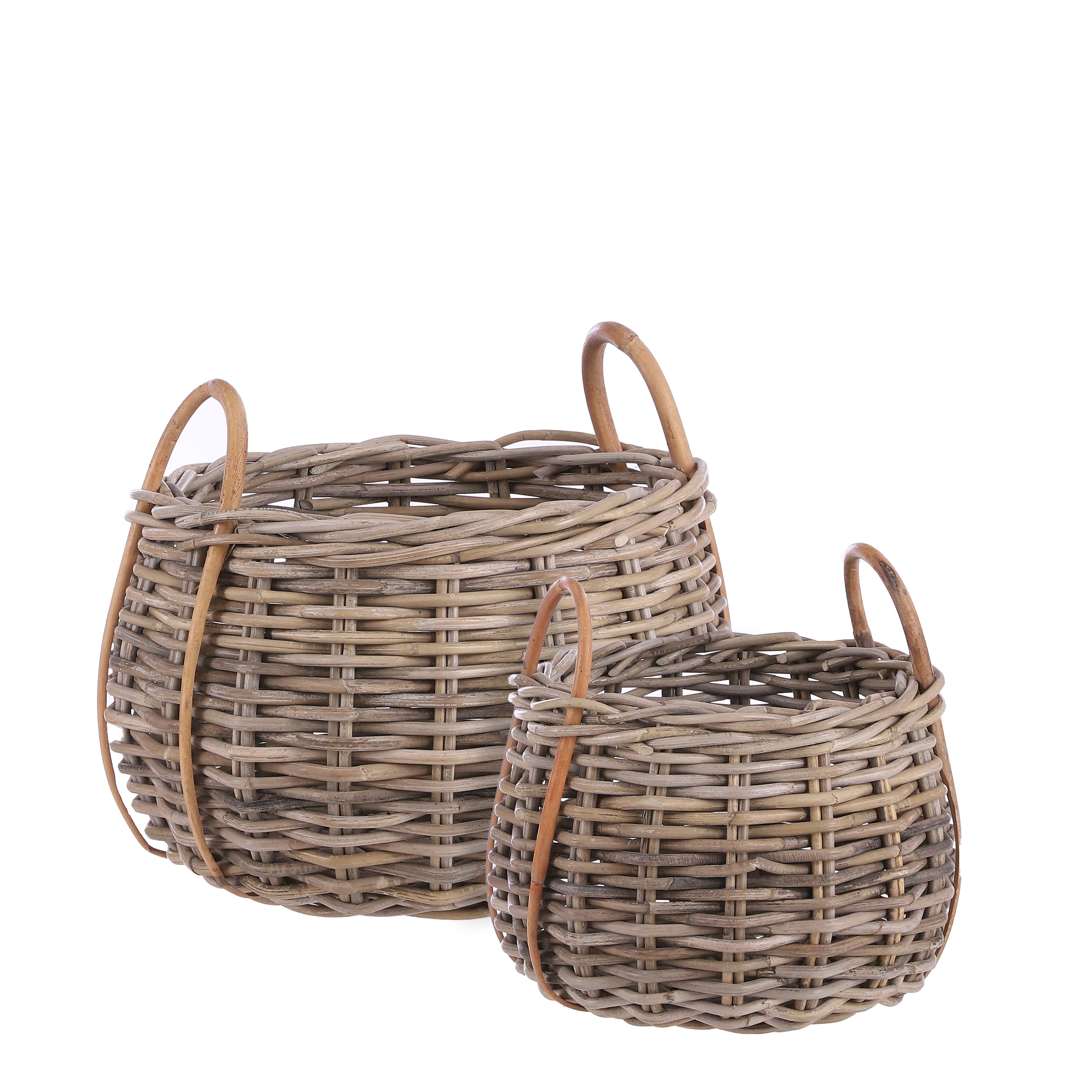 Mica Decorations Cameo Manden - H40 x Ø44 cm - Set van 2 - Grijs