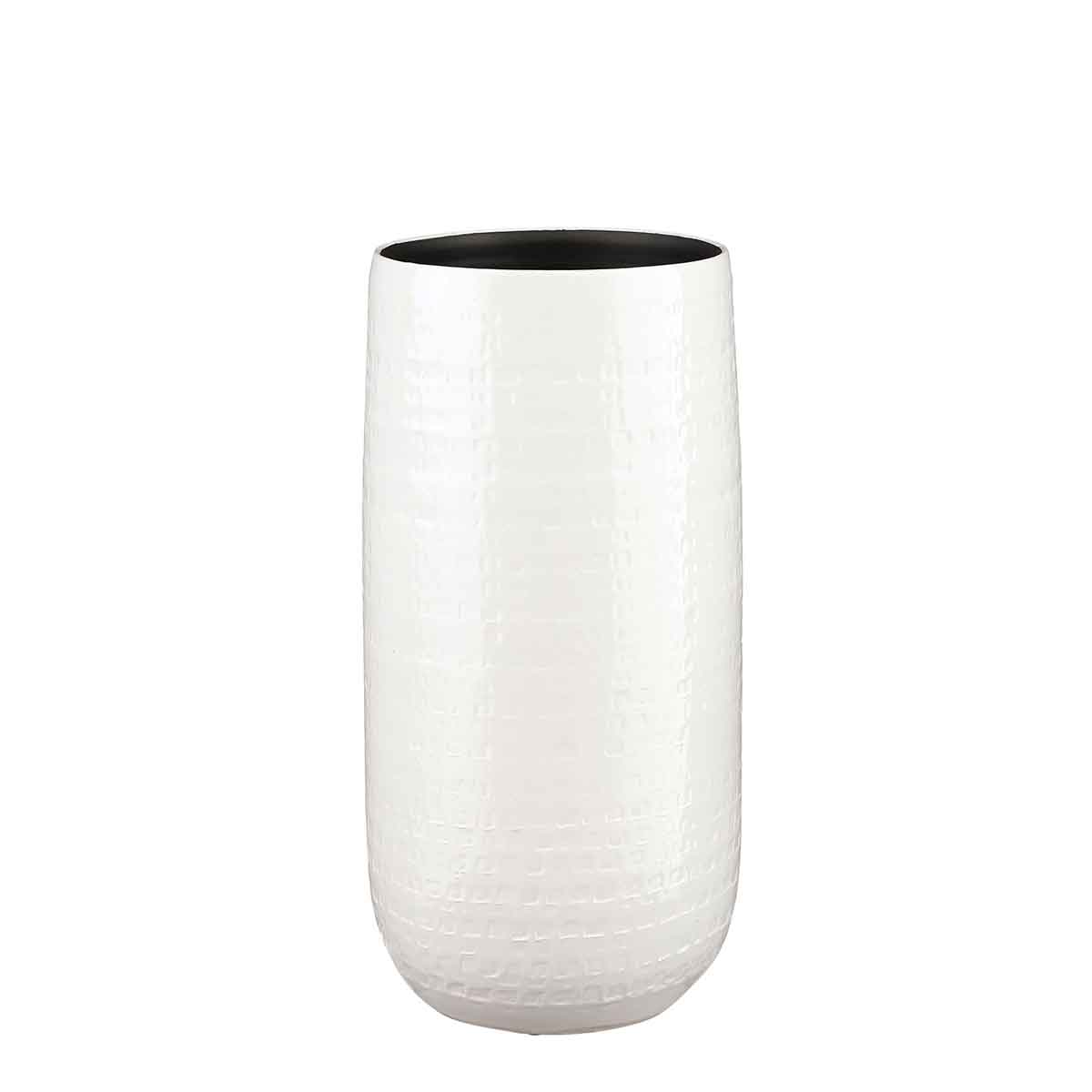 Mica Decorations Floyd Ronde Vaas - H50 x Ø25 cm - Keramiek - Wit