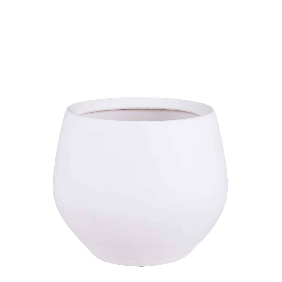 Mica Decorations Douro Bloempot - H25 x Ø29 cm - Mat Wit