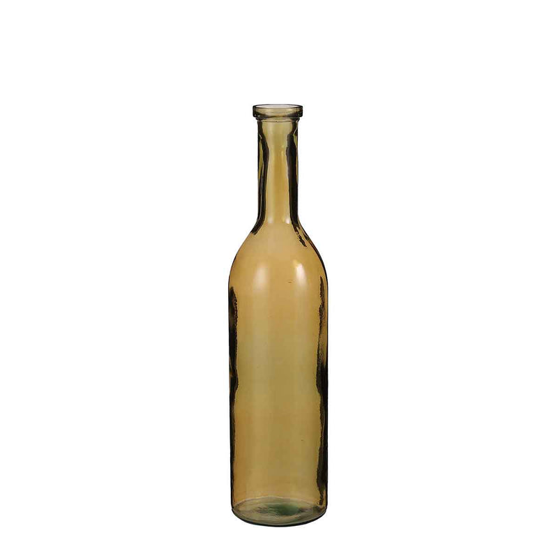 Mica Decorations Rioja Fles - H75 x Ø18 cm - Gerecycled glas - Oker