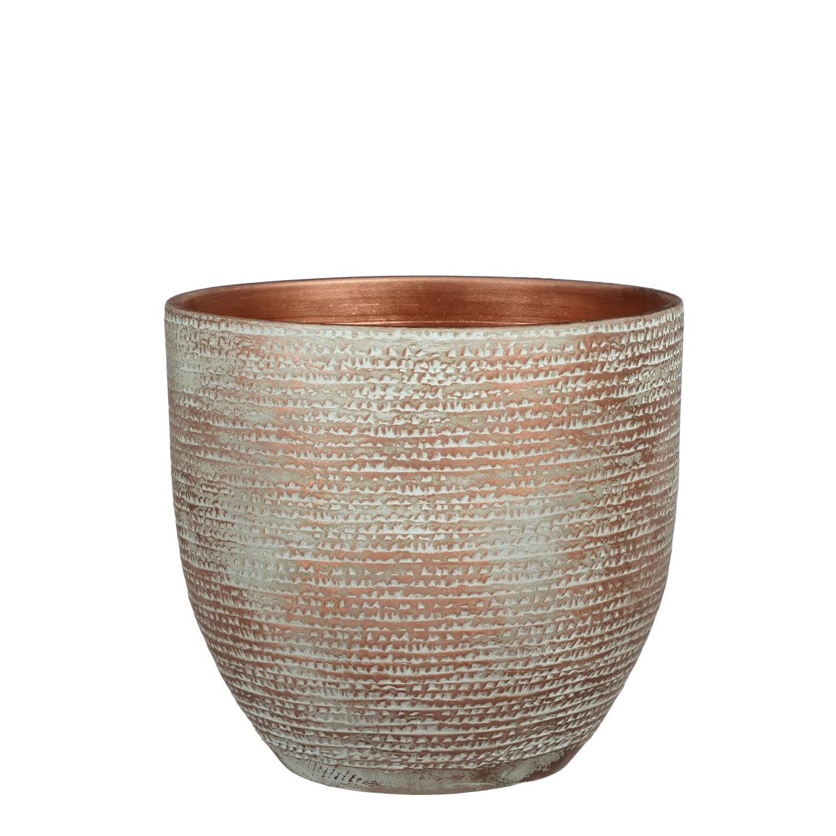 Mica Decorations Carrie Bloempot - 29x29x26 cm - Terracotta - Koper