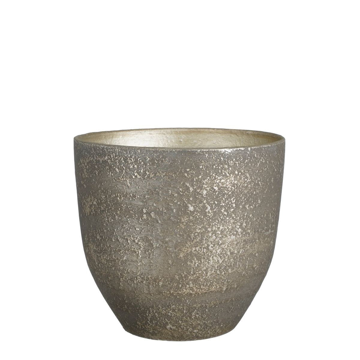 Mica Decorations Carrie Bloempot - 29x29x26 cm - Terracotta - Zwart