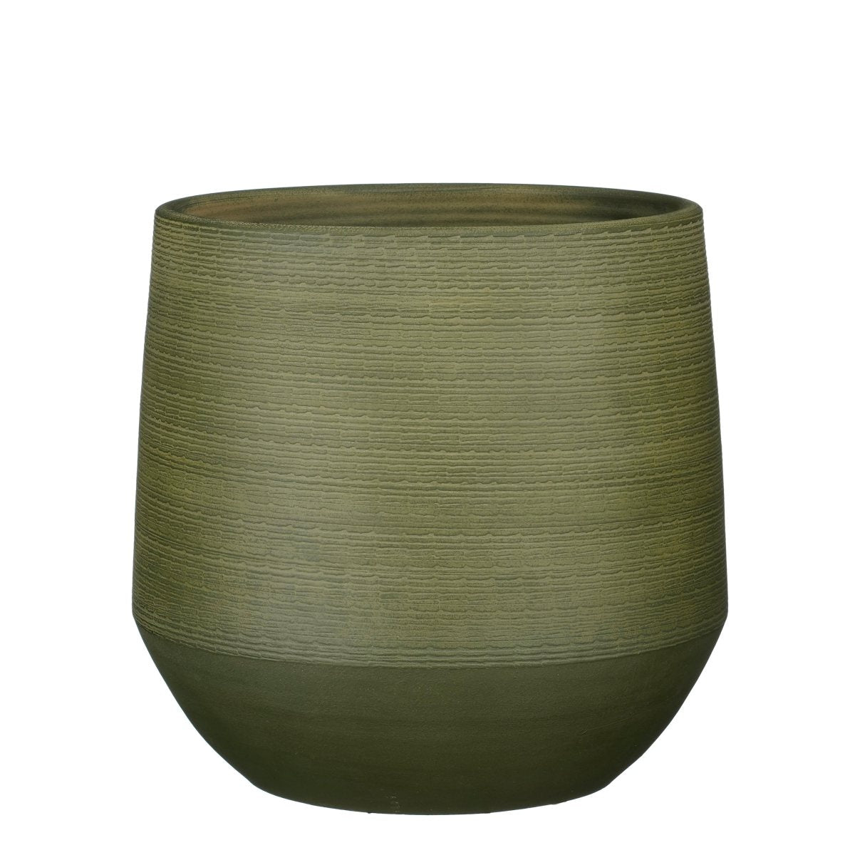 Mica Decorations Evora Bloempot - 37x37x34 cm - Terracotta - Groen