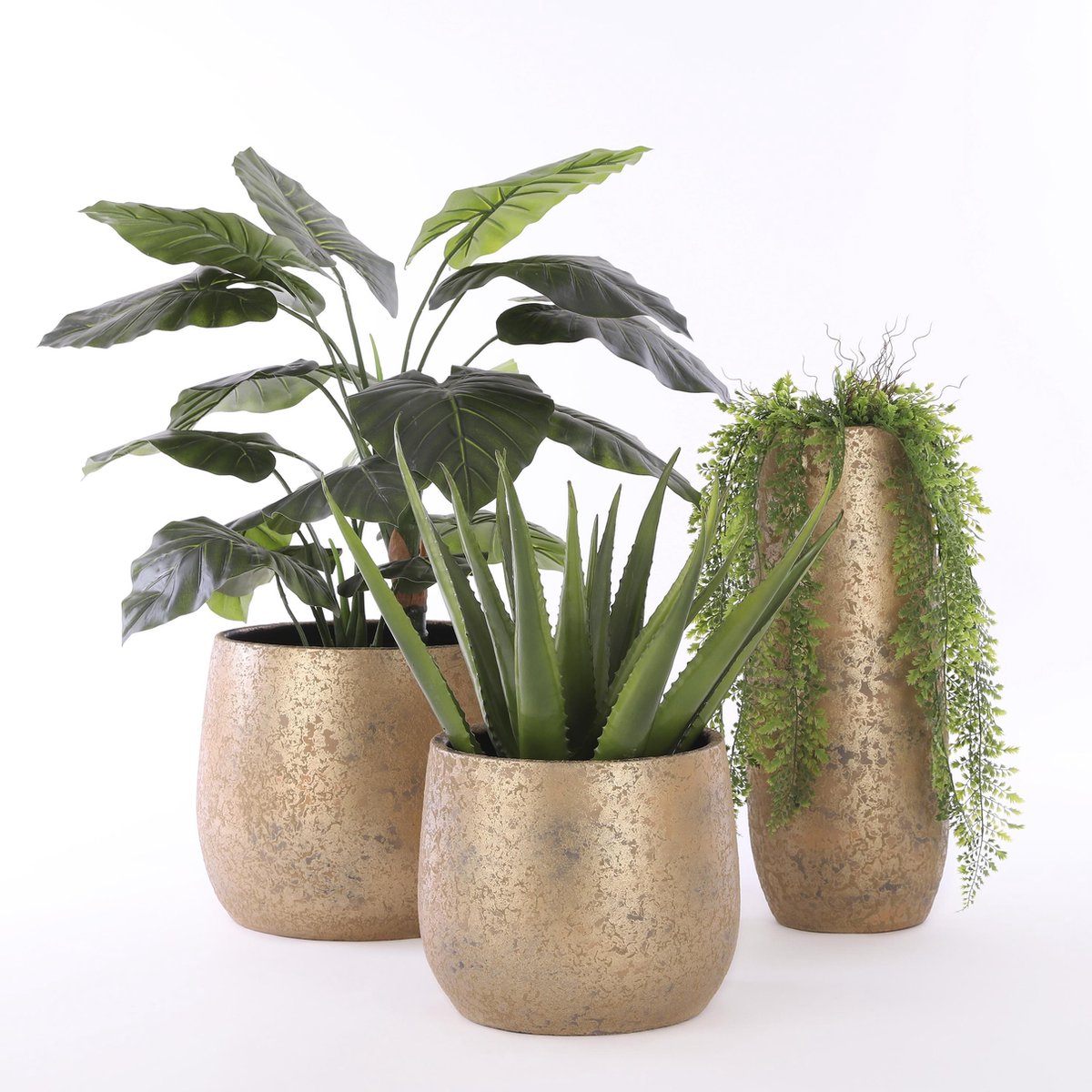 Mica Decorations Clemente Bloempot - H31 x Ø38 cm - Terra - Goud