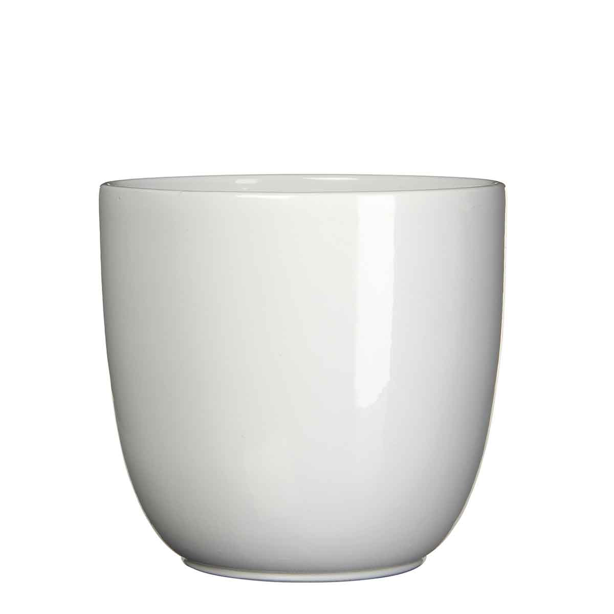 Mica Decorations Tusca Bloempot - H28 x Ø25 cm - Keramiek - Wit