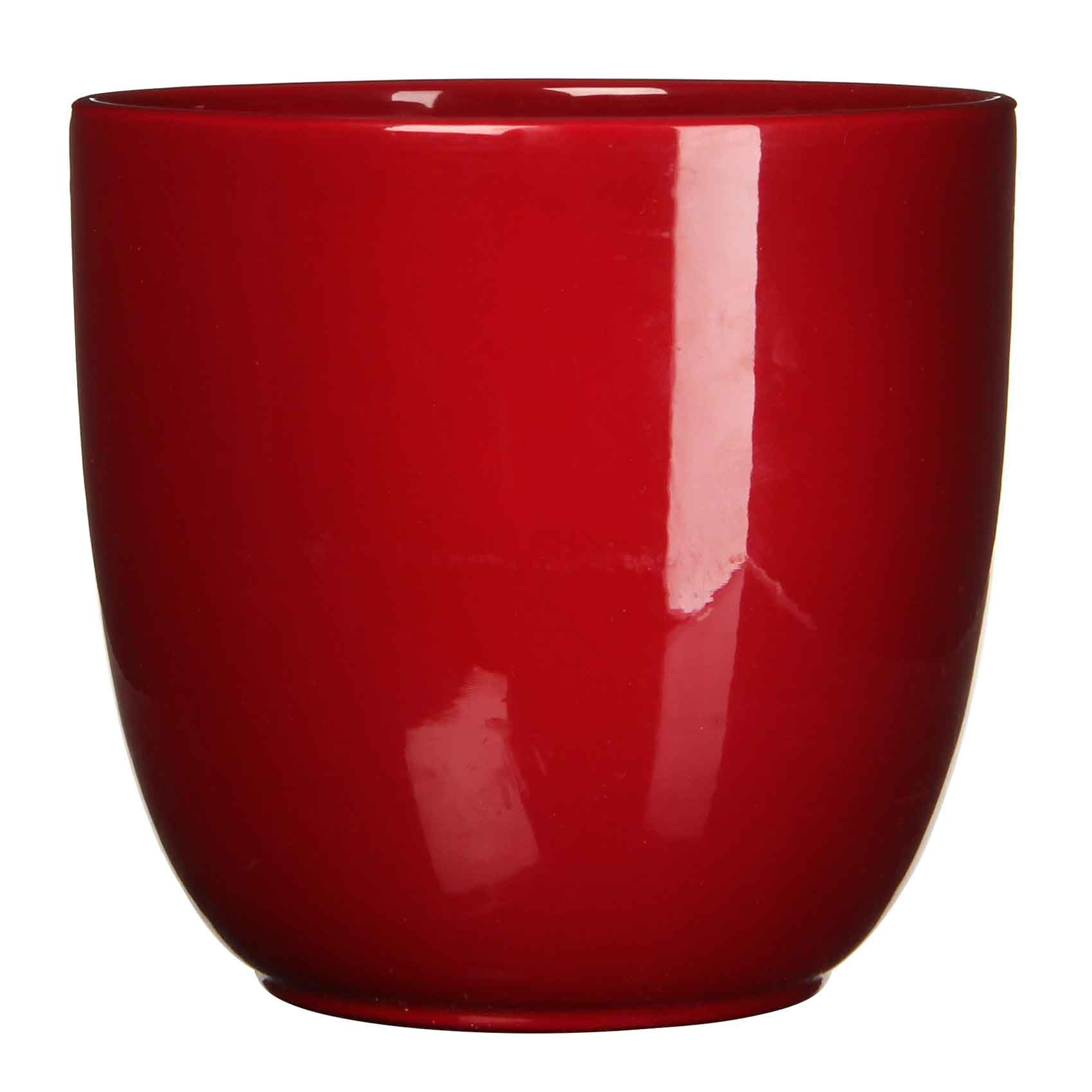 Mica Decorations tusca bloempot rond donkerrood maat in cm: 34,5 x 39
