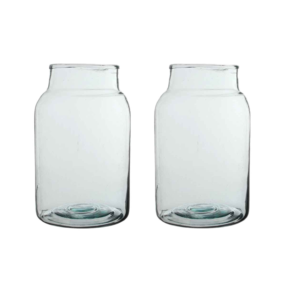 Mica Decorations Vienne Vaas - H35 x Ø21 cm - Glas - Set van 2