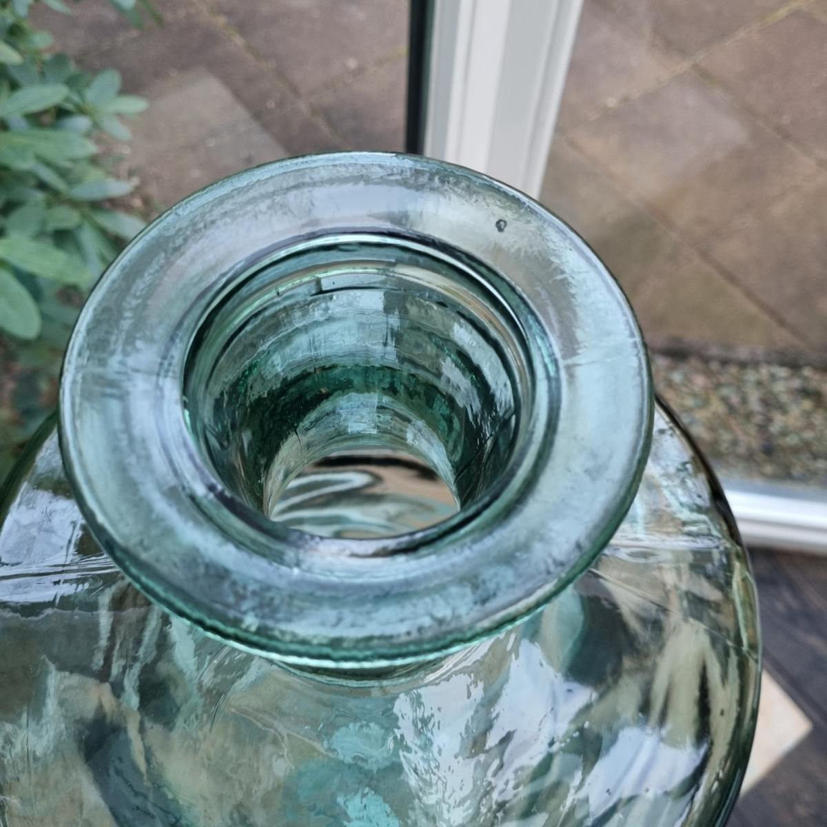 Mica Decorations Guan Vaas Fles - H75 x Ø25 cm - Glas - Groen