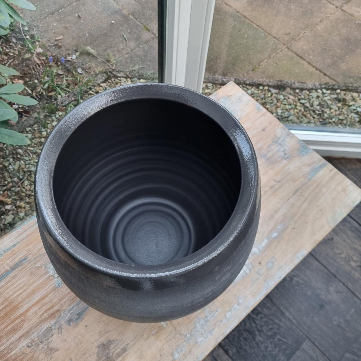 Mica Decorations Douro Bloempot - H28 x Ø33 cm - Terra - Donkergrijs