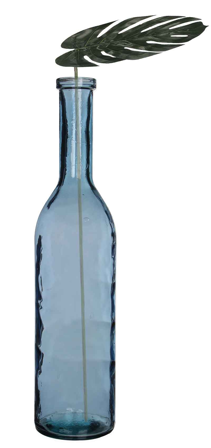 Mica Decorations fles rioja glas maat in cm: 100 x 21 lichtblauw