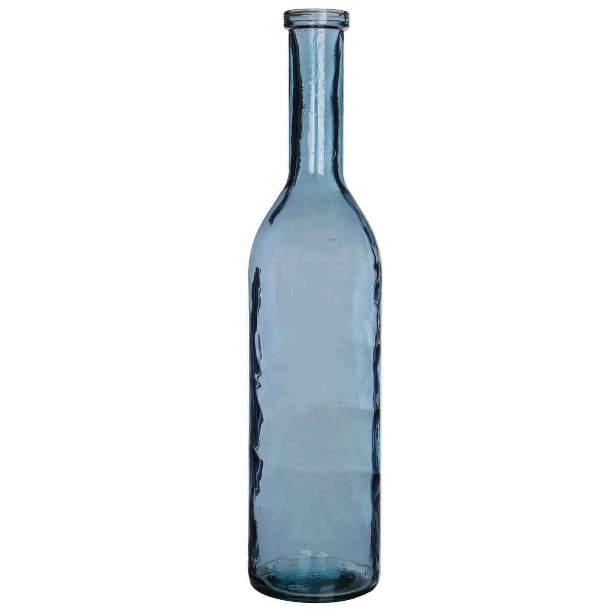 Mica Decorations fles rioja glas maat in cm: 100 x 21 lichtblauw