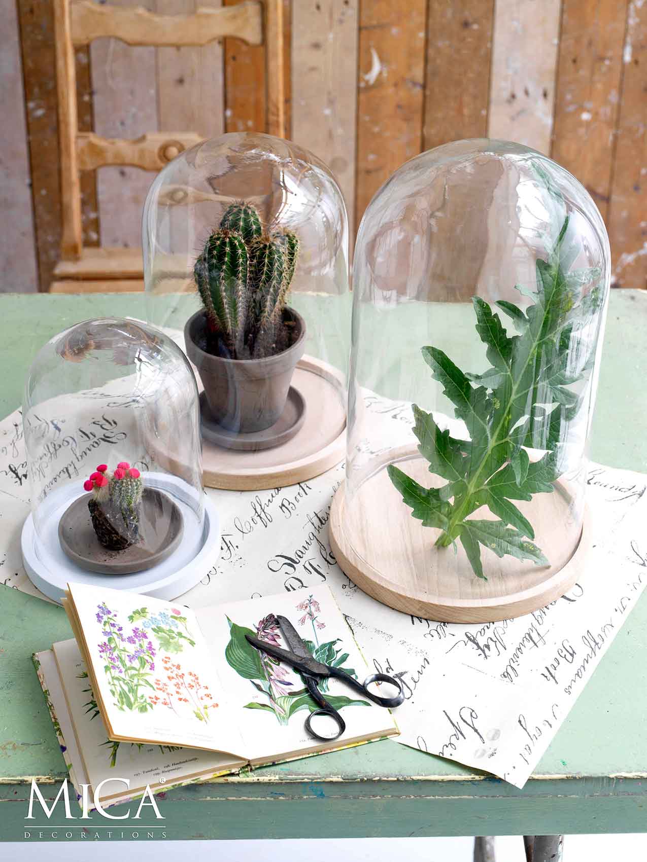 Mica Decorations Hella Stolp - H23 x Ø17 cm - Glas - Set van 2