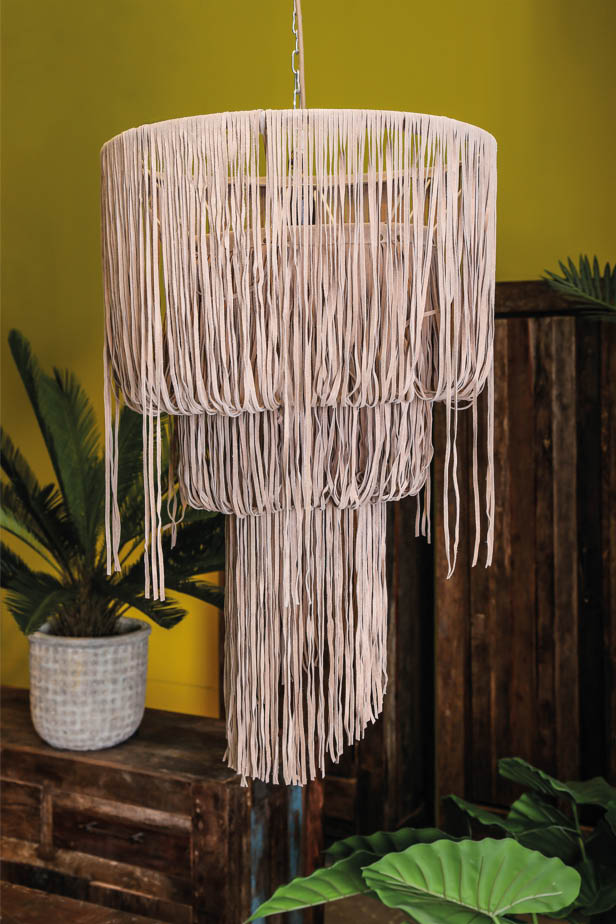 PTMD Renzo beige plafondlamp maat in cm: 50 x 50 x 80