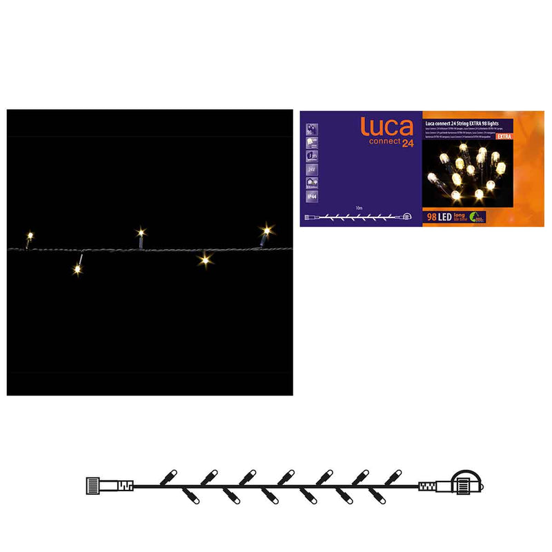Luca Lighting Connect 24 Lichtsnoer - 10 Meter - 98LED Warmwit