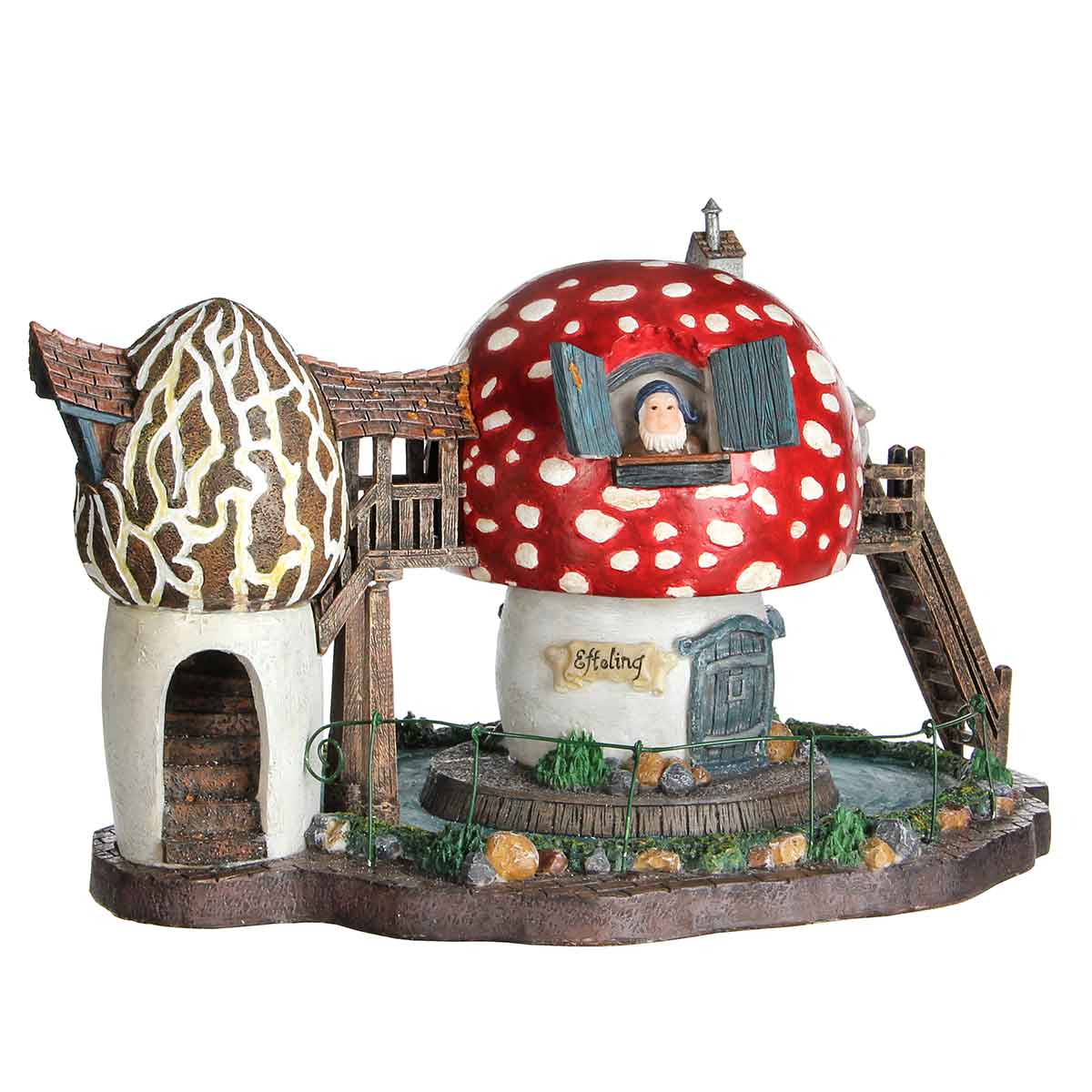 Efteling kabouterhuis op batterijen - 29 x 19 x 18 cm - MEERKLEURIG
