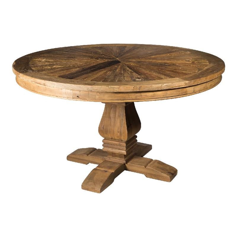 PTMD Elm Eettafel - H77 x Ø135 cm - Iepenhout - Bruin