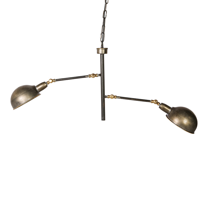 PTMD Asher bronskleurige plafondlamp maat in cm: 24 x 24 x 63