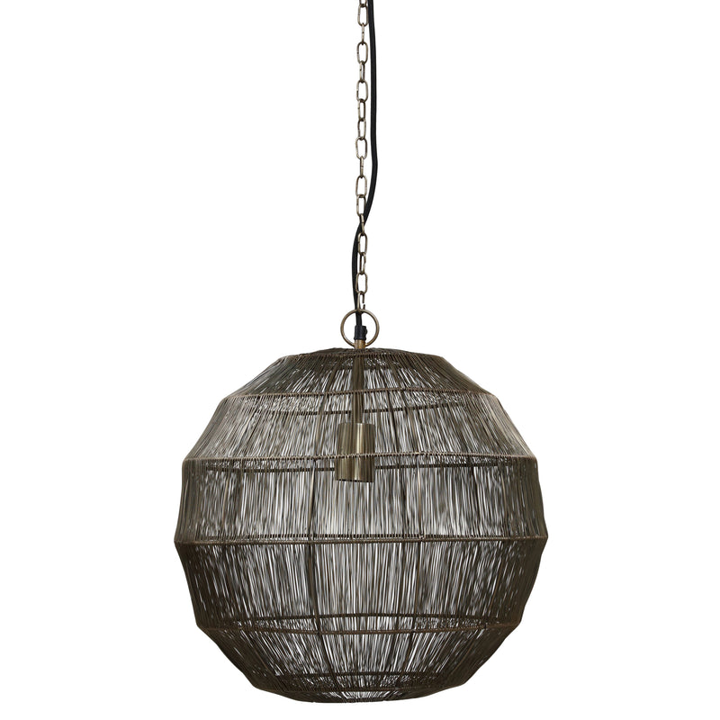 PTMD Zezz Wire Hanglamp - 41 x 41 x 42 cm - Messing - Goud