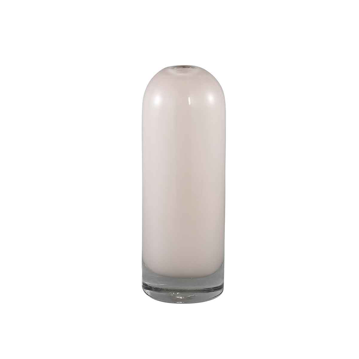 PTMD Byron Ronde Vaas - H22 x Ø7,5 cm - Wit - Dubbelglas