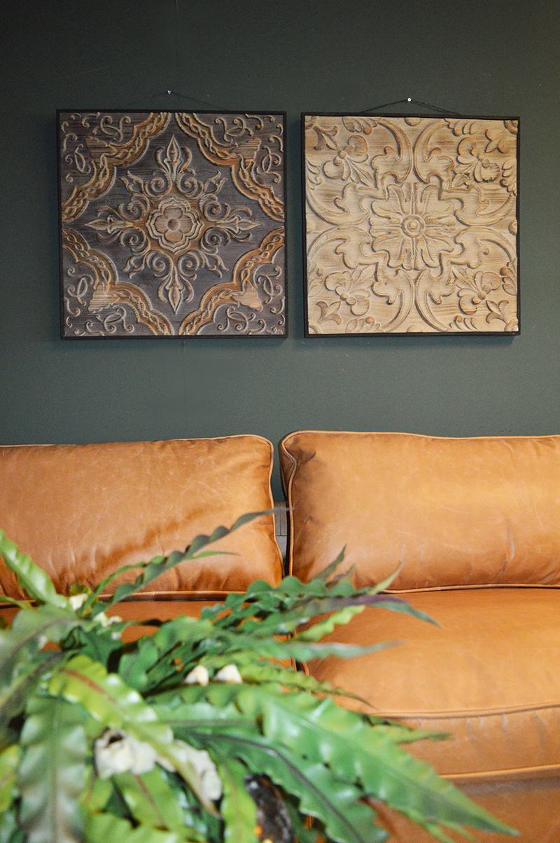 PTMD Gravity Vierkant Wandpaneel - 60 x 3 x 60 cm - Hout - Grijs