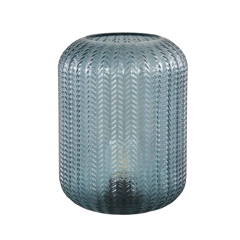 PTMD Larson Tafellamp LED - H23 x Ø17,5 cm - Glas - Turquoise