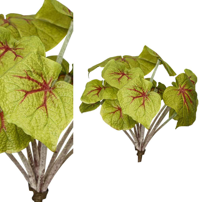 PTMD Leaves Plant Begonia Kunststruik - 24 x 30 x 32 cm - Groen