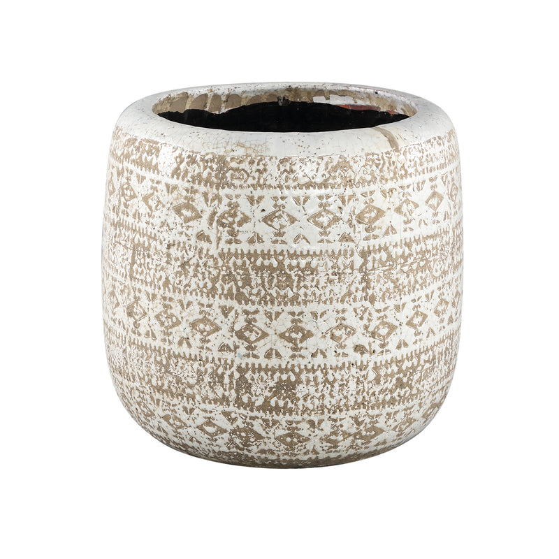 PTMD Vice Cream ceramic deco patroon pot rond maat in cm: 39 x 39 x 36