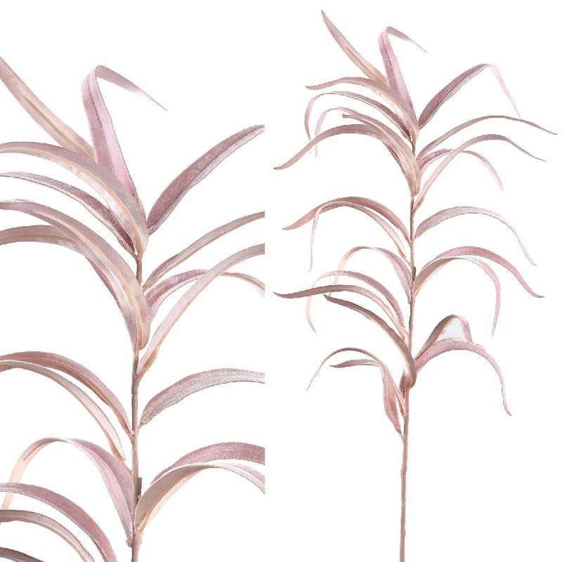PTMD Leaves Plant Eucalyptus Kunsttak - 47x36x98 cm - Velvet - Roze