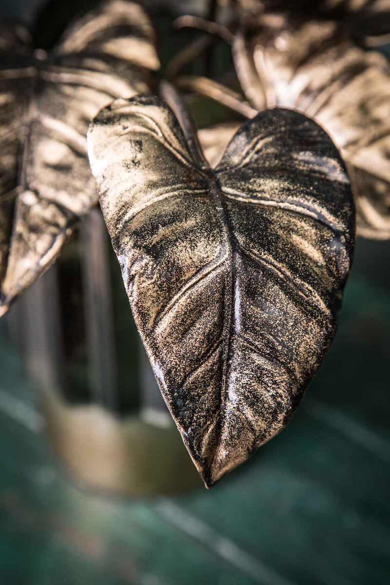 PTMD Leaves Plant Calla Lily Kunstblad - 13 x 8 x 32 cm - Goud