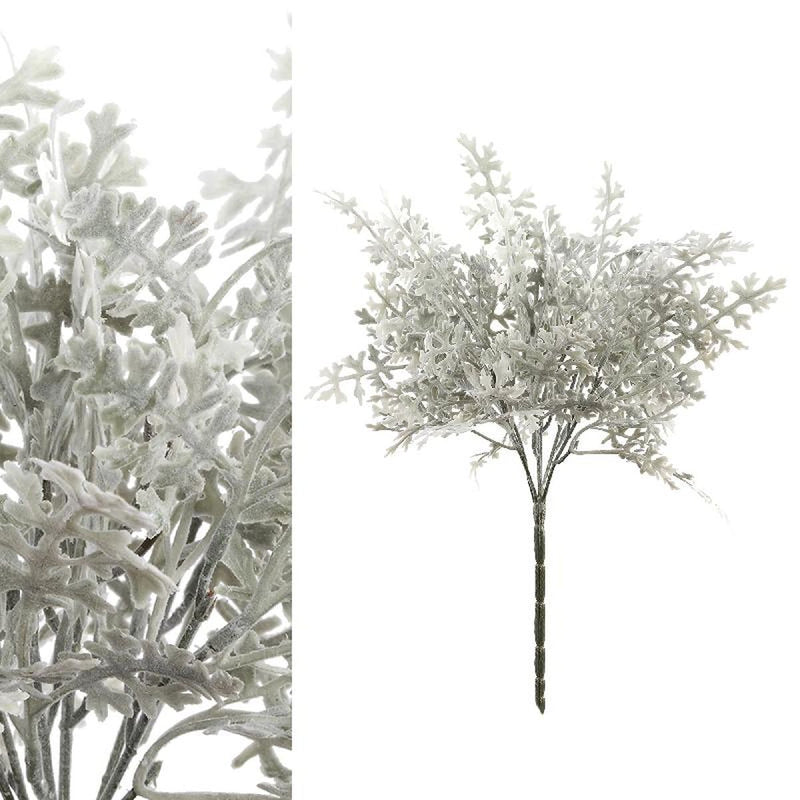 PTMD Leaves Plant Dusty Miller Kunsttak - 25 x 30 x 31 cm - Groen