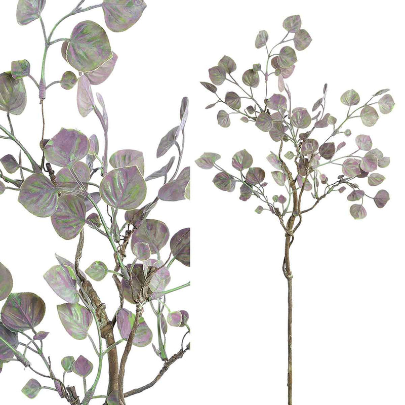 PTMD Leaves Plant Kunsttak - 32 x 24 x 56 cm - Paars/grijs