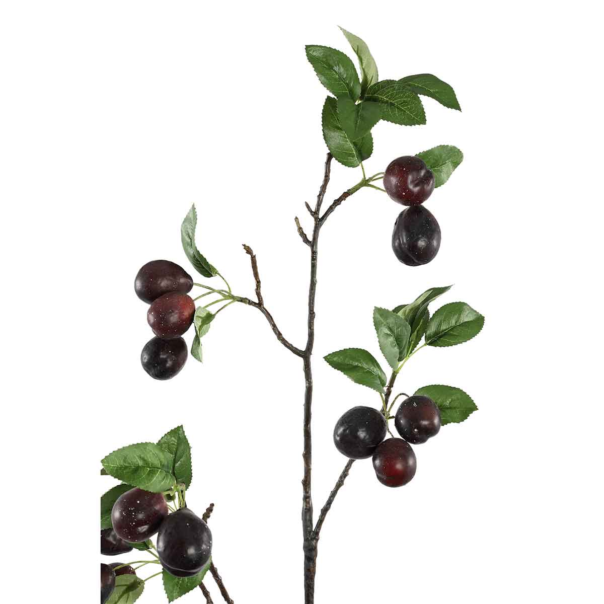 PTMD Berry Plant Pruimen Kunsttak - 52 x 30 x 88 cm - Bordeaux