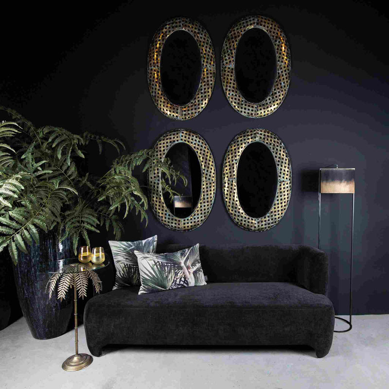 PTMD Shayan Ovale Spiegel - 61 x 5 x 100 cm - Metaal - Goud