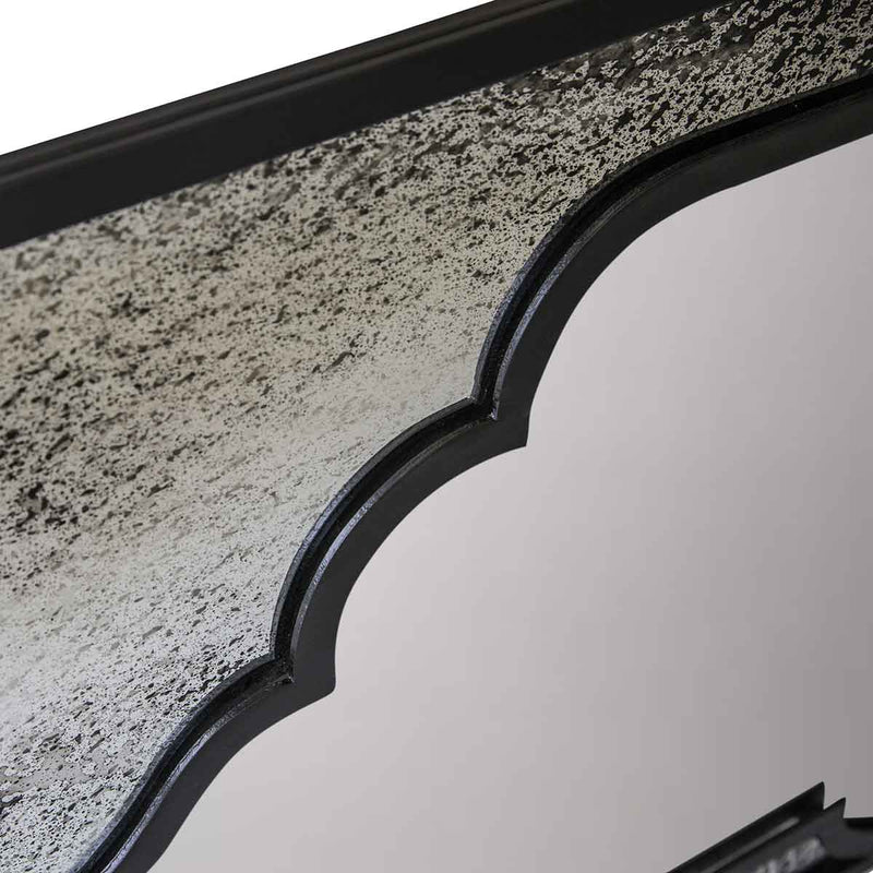 PTMD Damon Rechthoekige Spiegel - 50x2x120 cm - Glas/metaal - Zwart