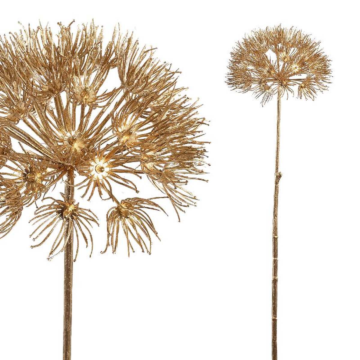 PTMD Twig Plant Allium Kunsttak - 15 x 15 x 72 cm - Goud