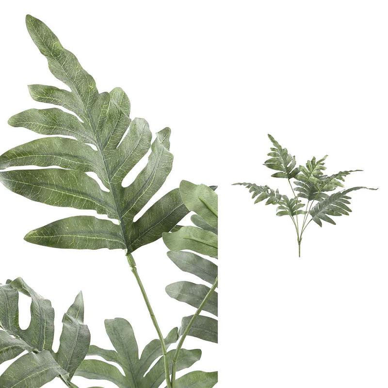 PTMD Zinkvaren Blad Kunstplant - 59 x 56 x 69 cm - Groen