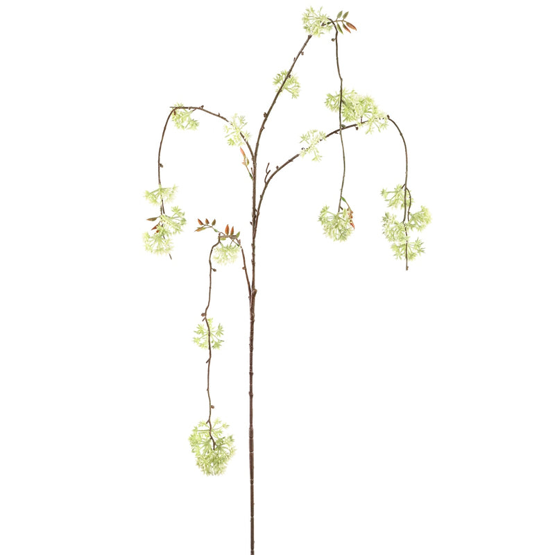 PTMD Twig Plant Skimmia Kunsttak - 68 x 28 x 133 cm - Wit