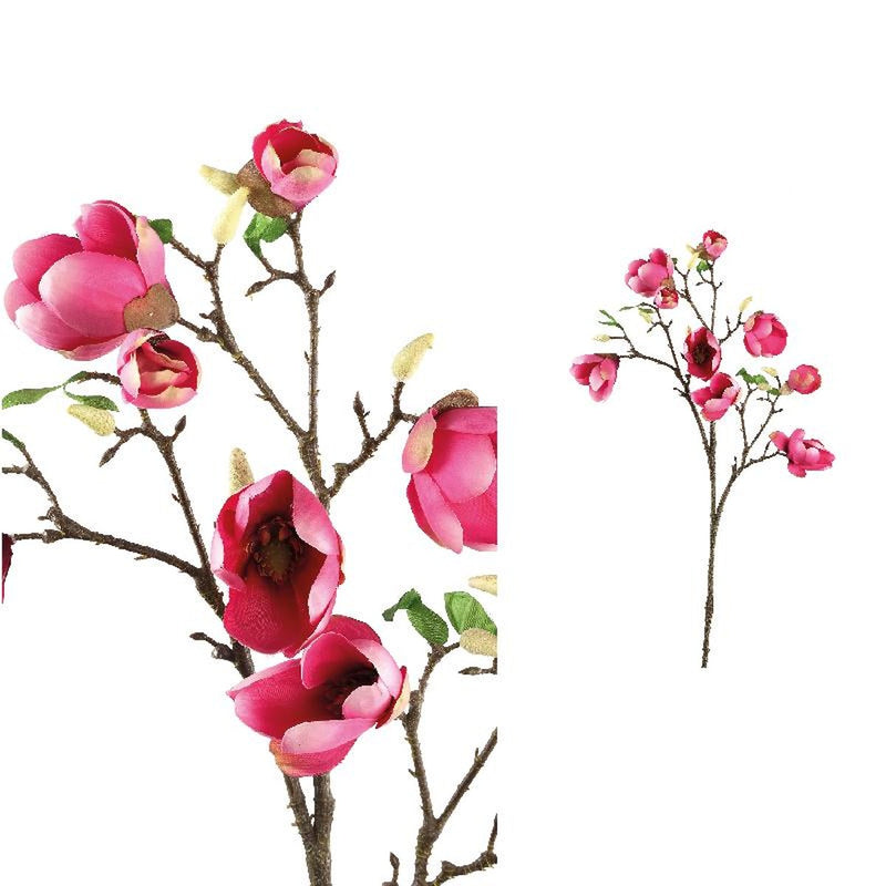 PTMD Magnolia Flower Japanse Magnolia Kunsttak - 45x42x83 cm - Roze