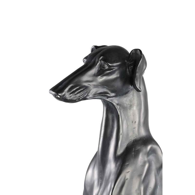 PTMD Darryl Zittende Hond Beeld - 41,5 x 25,5 x 75,5 cm - Poly - Zwart