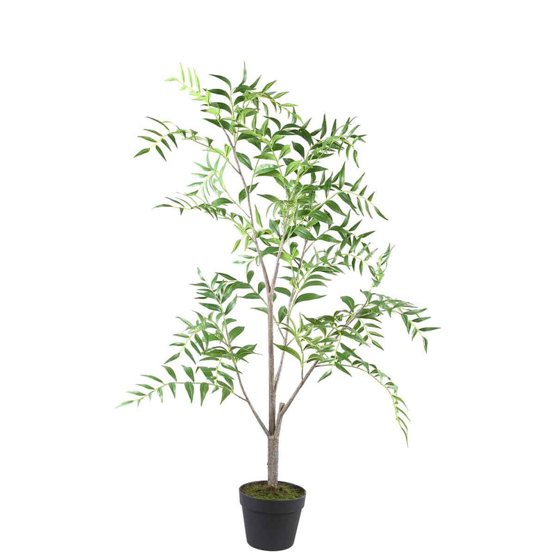 PTMD Tree Nandina Kunstplant - H130 x Ø75 cm - Plastic pot - Groen